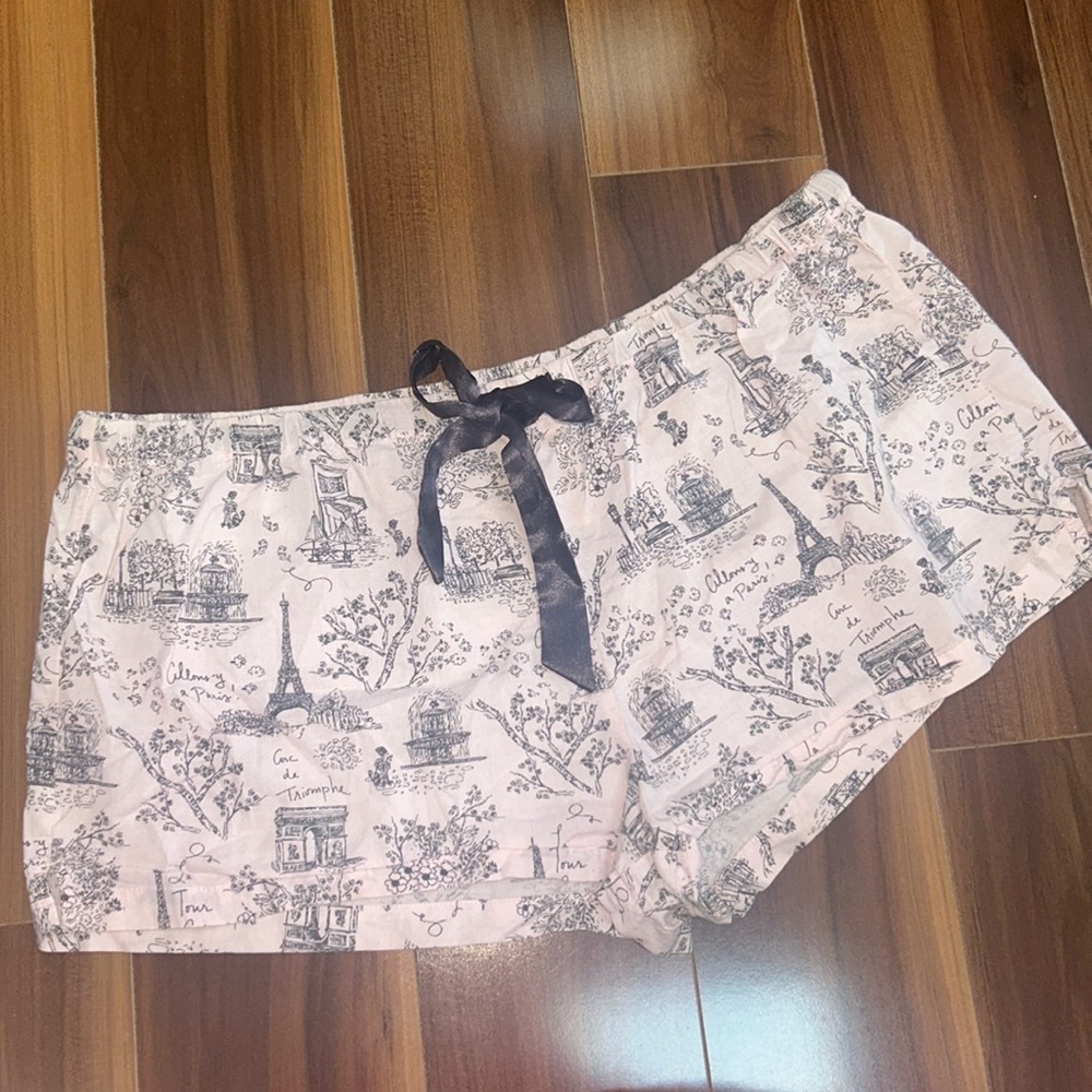 Large Cereal by twentyone Paris France 100% cotton pajama shorts lounge sleep